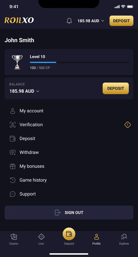 Roll XO Australia Login